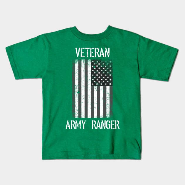 ARMY RANGER VET Kids T-Shirt by islander